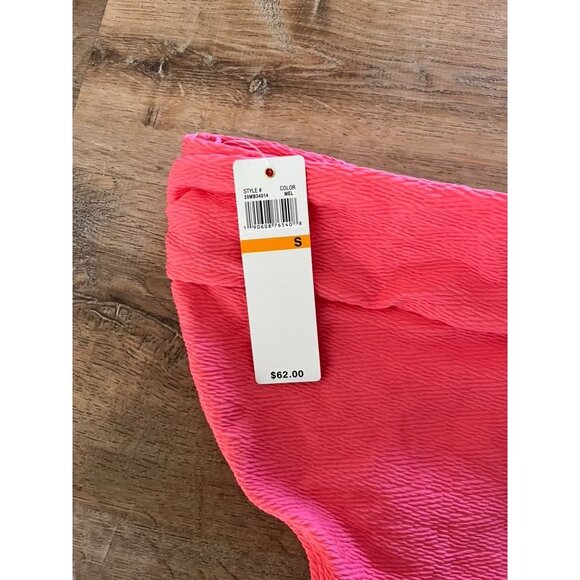 NWT Anne Cole Women's Textured Belted Bikini Swim Bottom Melon - Picture 5 of 5